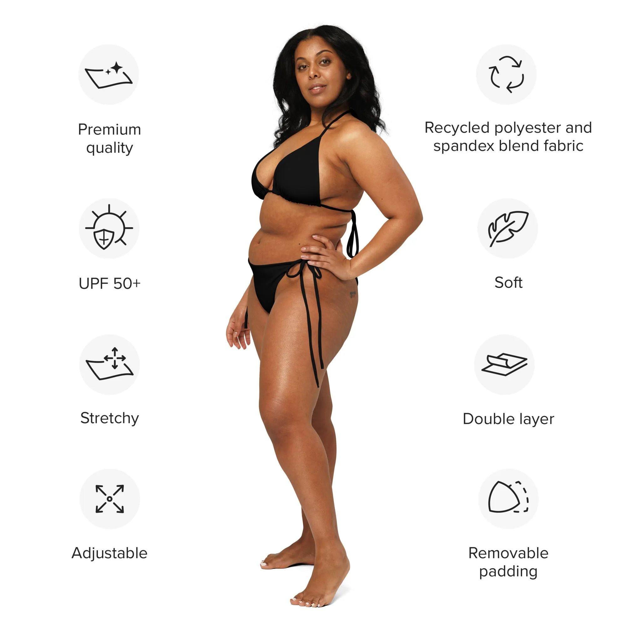Eco String Bikini Noir