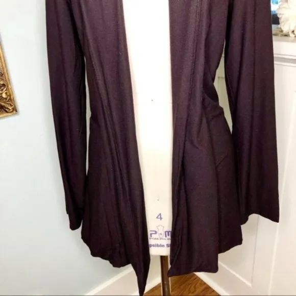 Eileen Fisher Open Front Sweater Cardigan Brown Medium
