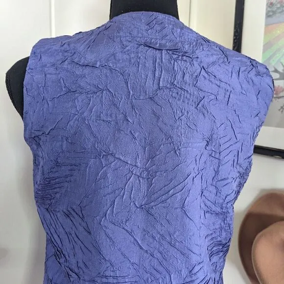 Eileen Fisher Silk Toggle Vest  XS Quiet Luxury Witchy Romantic Minimalist