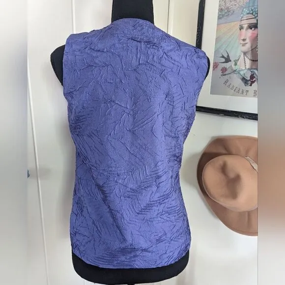 Eileen Fisher Silk Toggle Vest  XS Quiet Luxury Witchy Romantic Minimalist