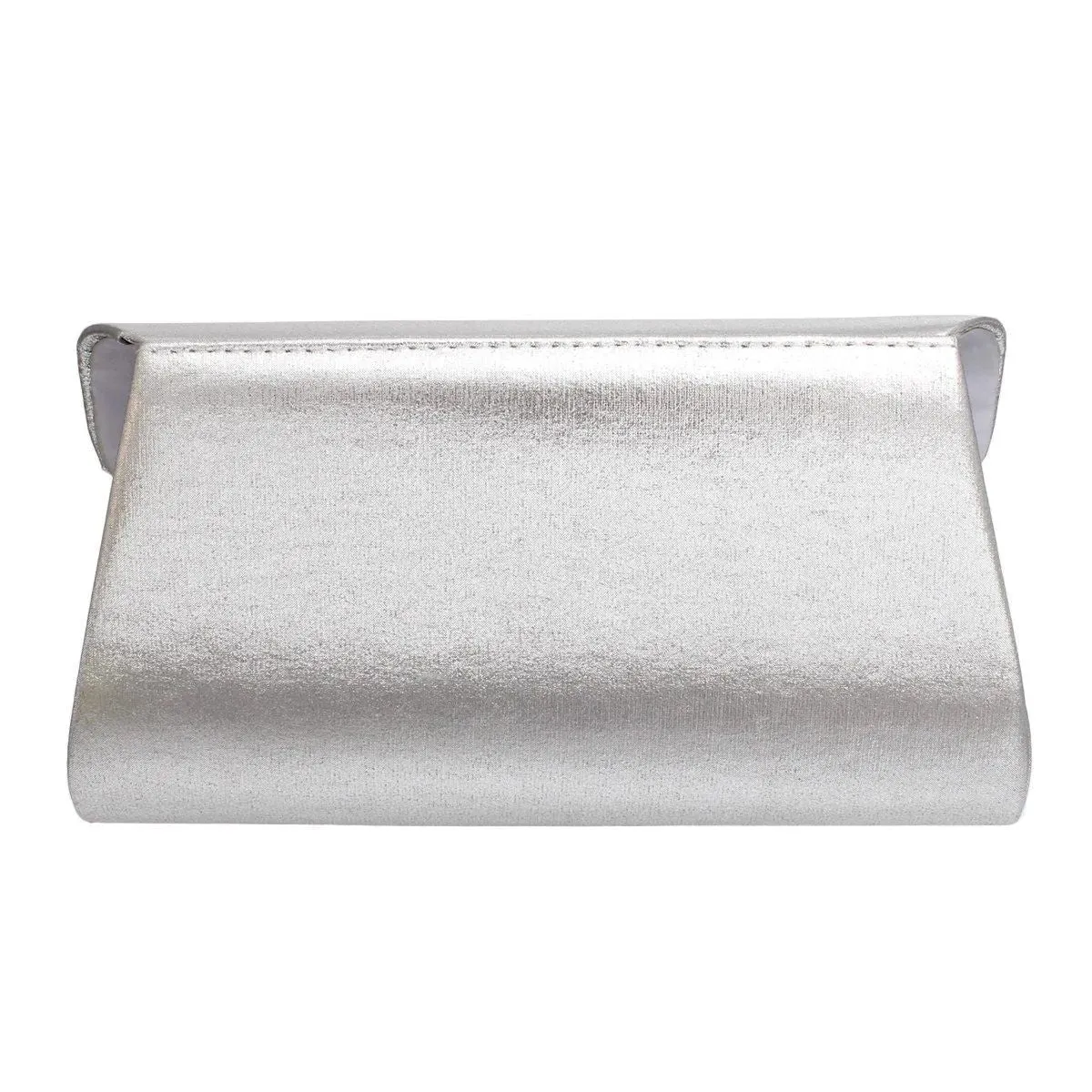 Elegant Metallic Silver Phoenix Embroidered Evening Clutch Handbag with Chain