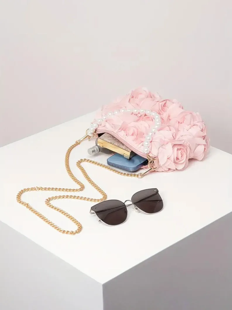 Elegant Rose Detailed Evening Purse