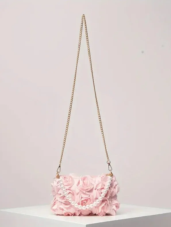 Elegant Rose Detailed Evening Purse