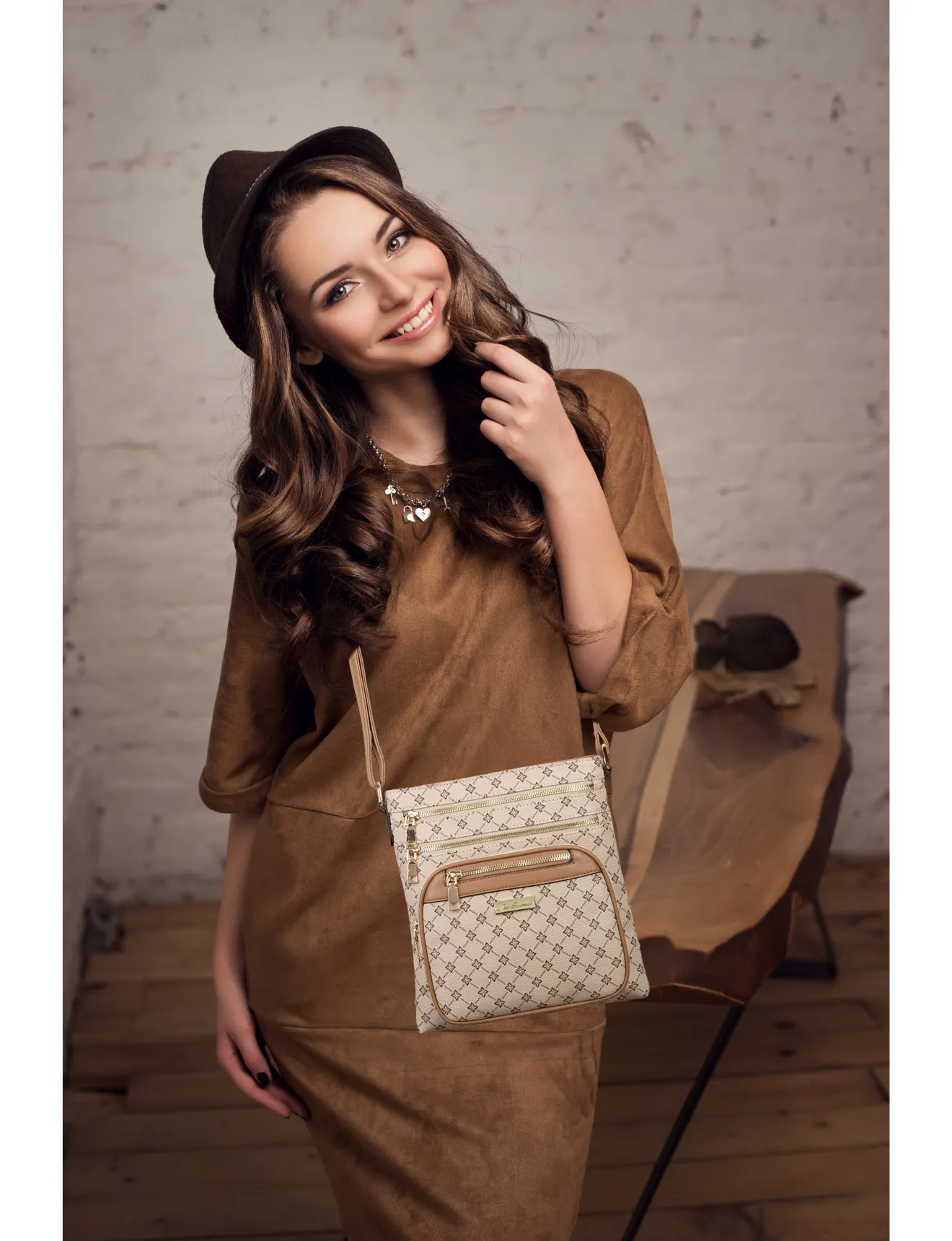 ELLIE VEGAN XBODY BAG- XB-2352-BEI- NEW IN