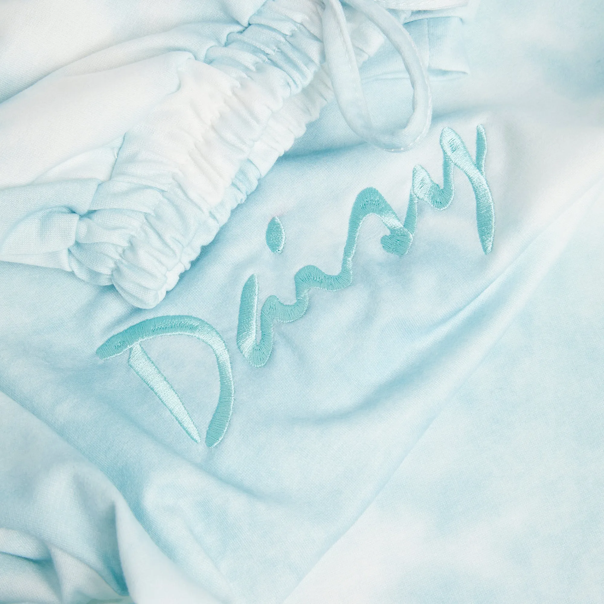 Embroidered Teal Tie Dye Lounge Set