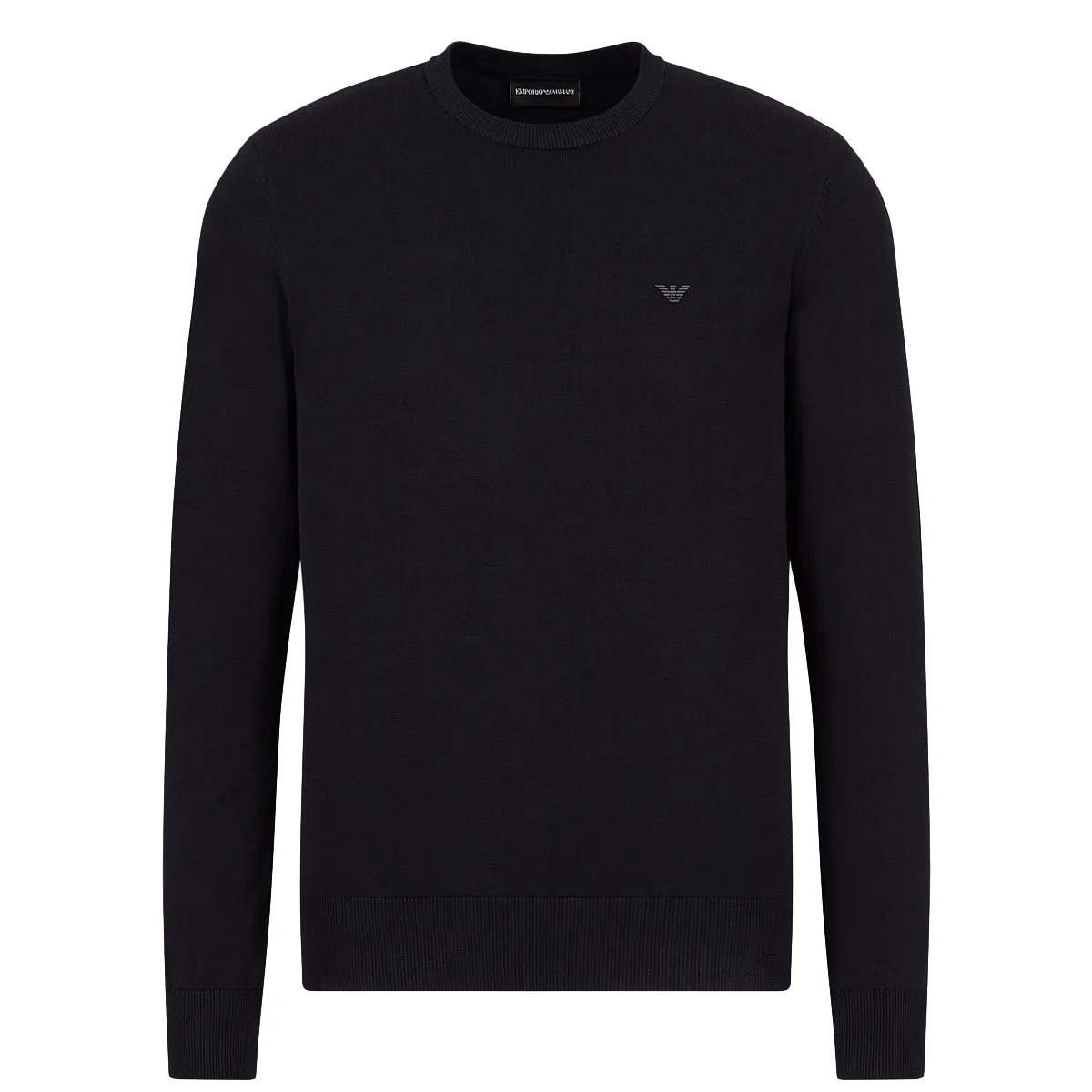 Emporio Armani - Crew Neck Eagle Logo Jumper in Dark Navy