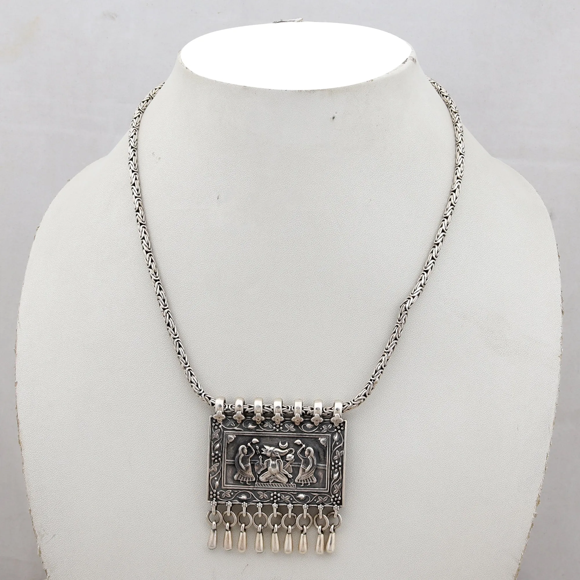 Ethnic Silver Necklace