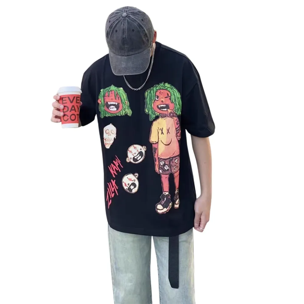 Evil Boy Print Oversize T-shirt