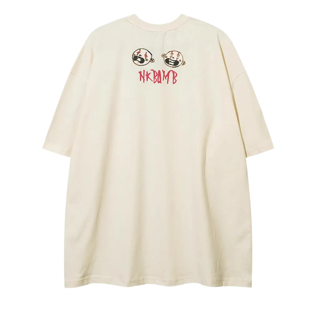 Evil Boy Print Oversize T-shirt