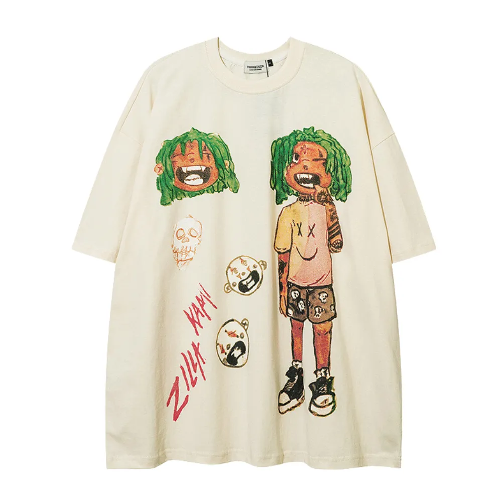 Evil Boy Print Oversize T-shirt
