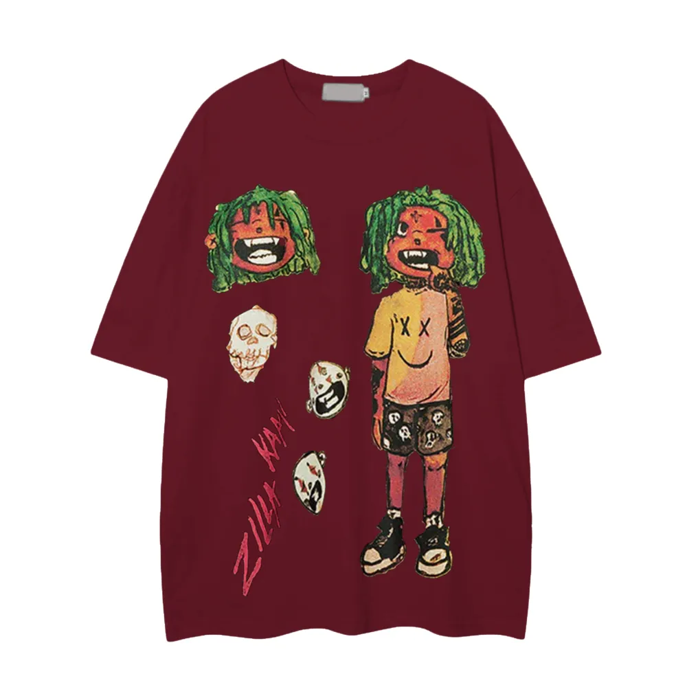 Evil Boy Print Oversize T-shirt