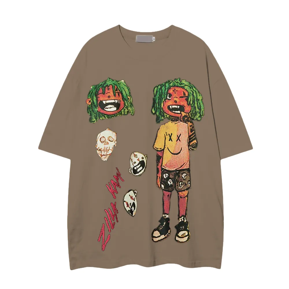 Evil Boy Print Oversize T-shirt