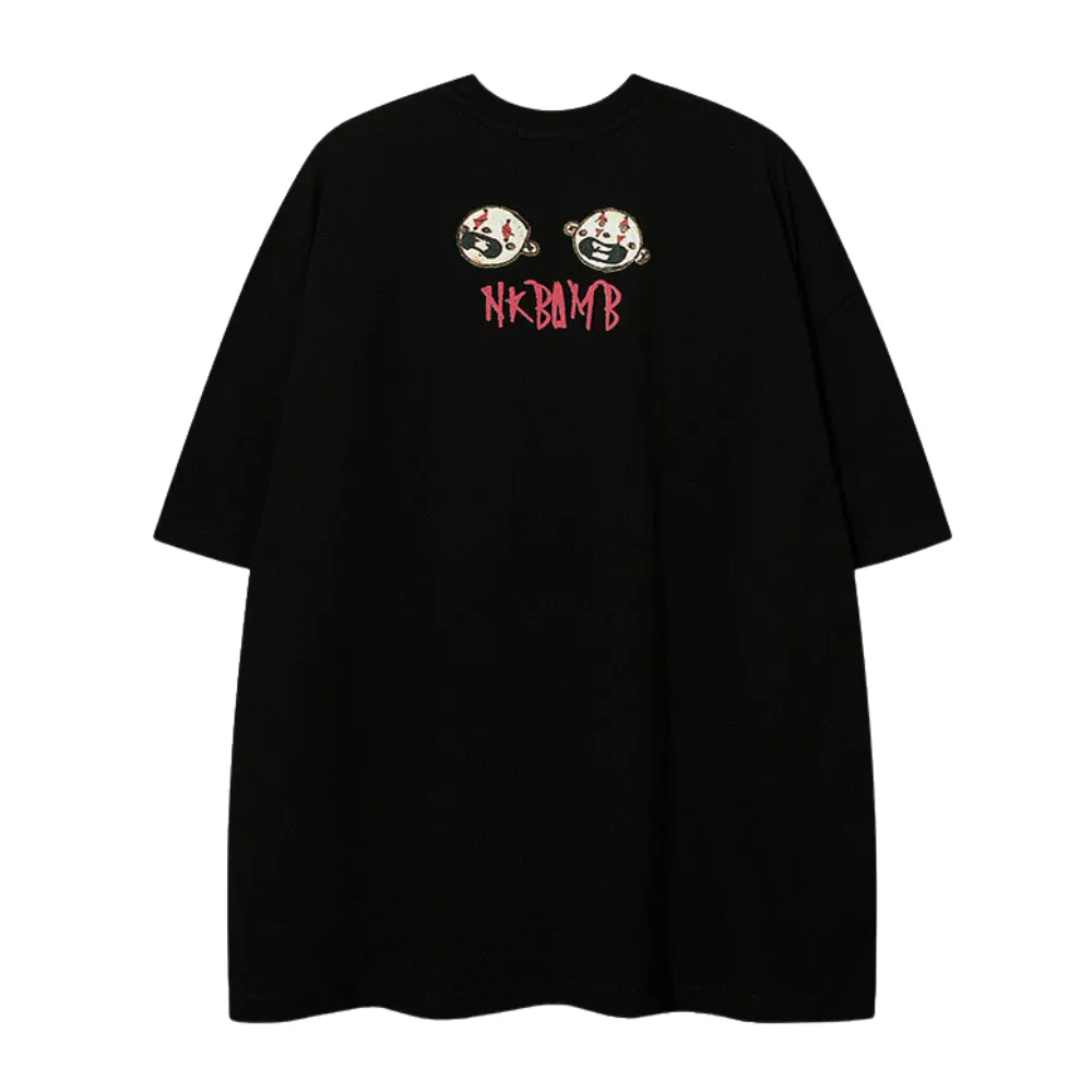 Evil Boy Print Oversize T-shirt