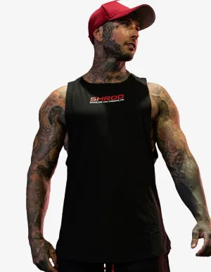 Evolve Longline Gym Tanktop - Black/ Red
