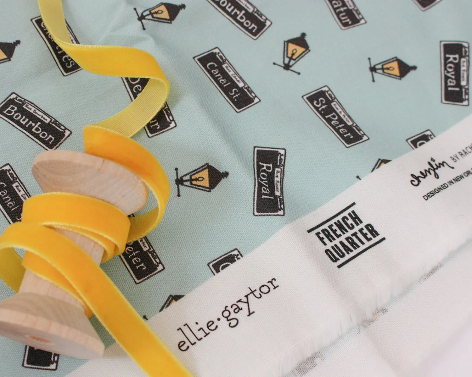 Fabric: French Quarter Street Signs | 100% Cotton Woven