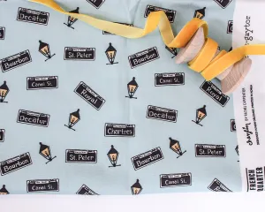 Fabric: French Quarter Street Signs | 100% Cotton Woven