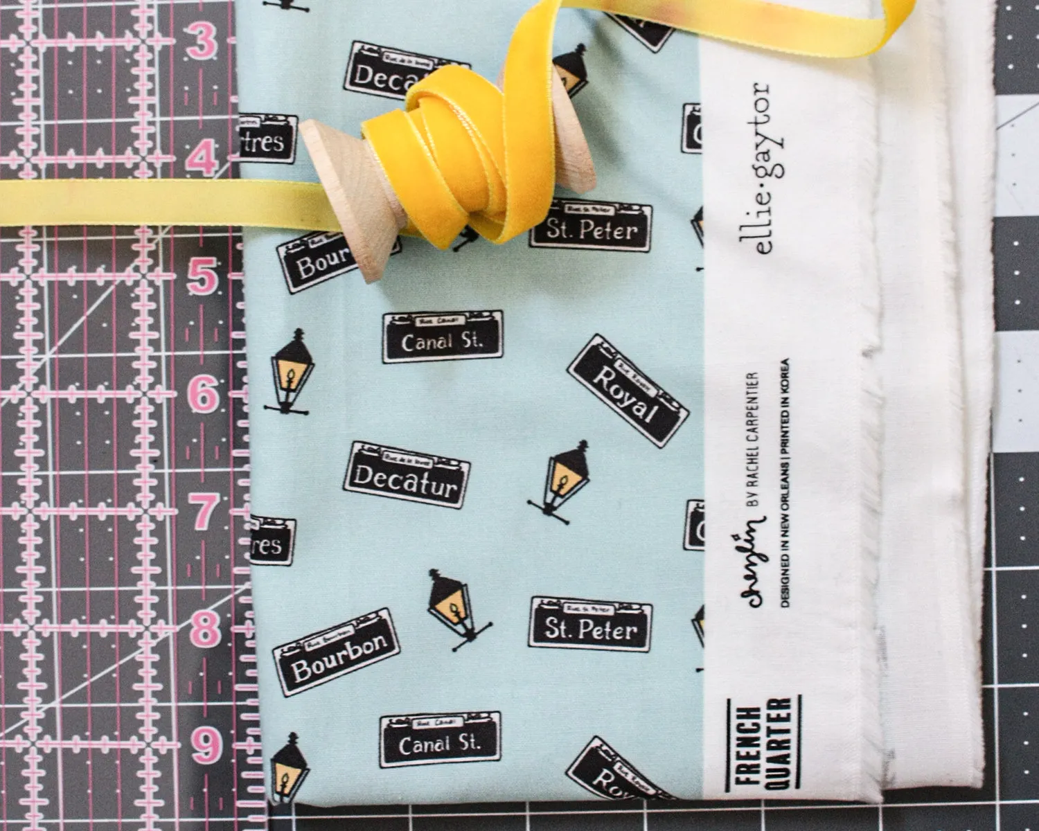 Fabric: French Quarter Street Signs | 100% Cotton Woven