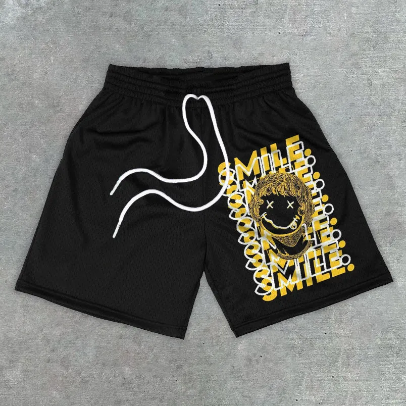 Fashionable Street Style Print Shorts
