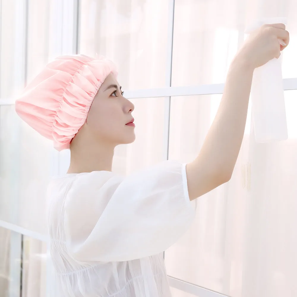 FaSoLa Waterproof Shower Cap - Pink