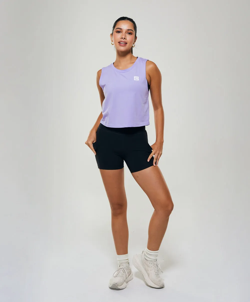 FLOW Crop Tank in Lavender