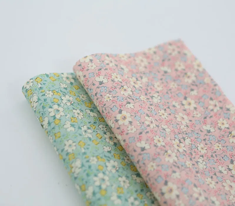 Flowers Waterproof Fabric Floral Waterproof - Pink or Green - By the Yard 433213-2