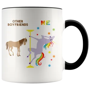 Funny Boyfriend Gift Boyfriend Mug Best Boyfriend Ever Birthday Present Coffee Cup Pole Dancing Rainbow Unicorn