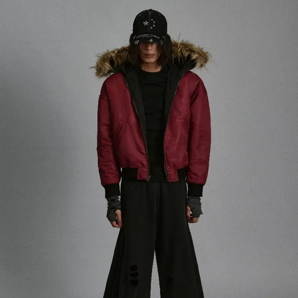 Fur Collar Padded Hooded Jacket