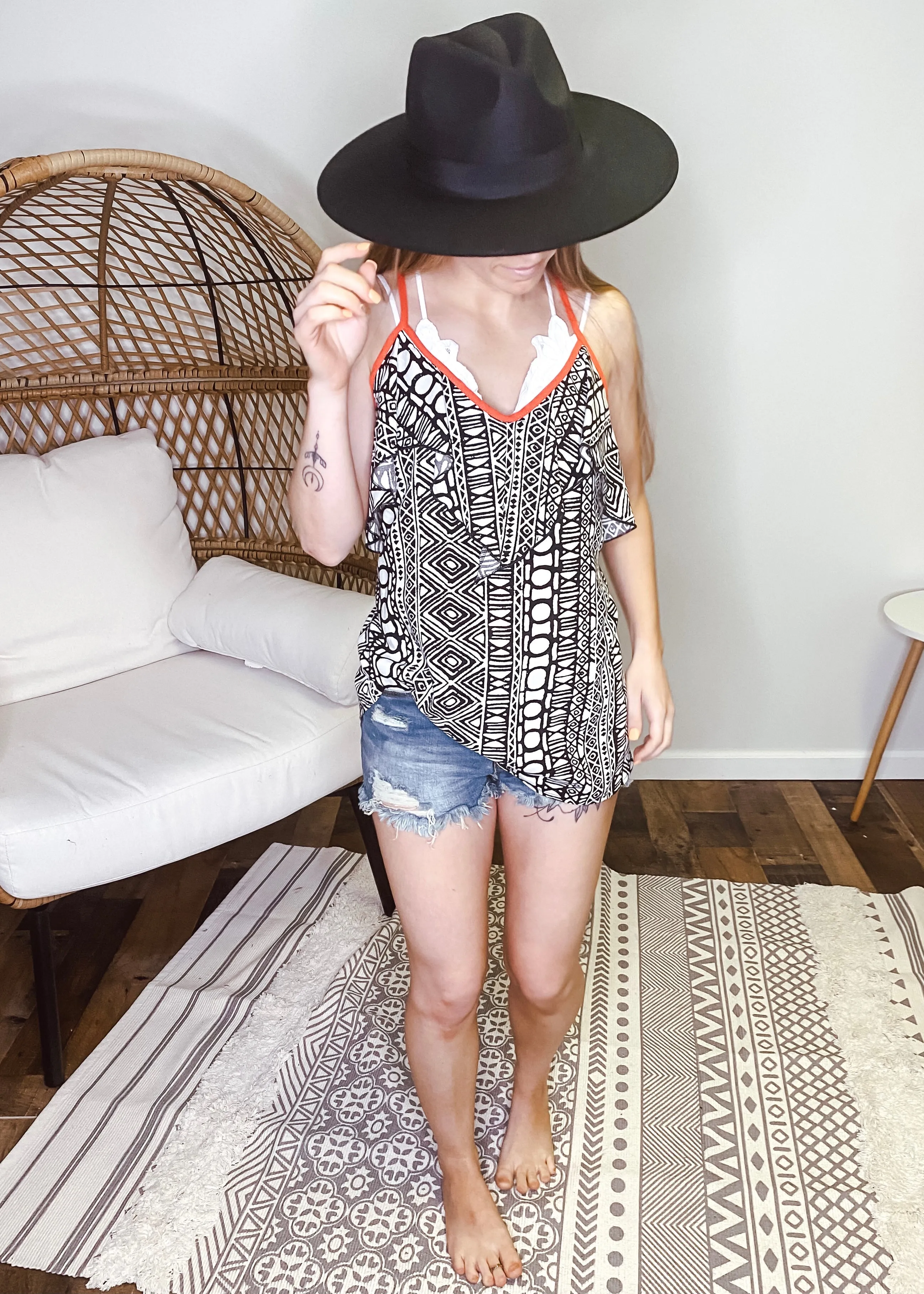 Gabby Boho Ruffle Tank Top