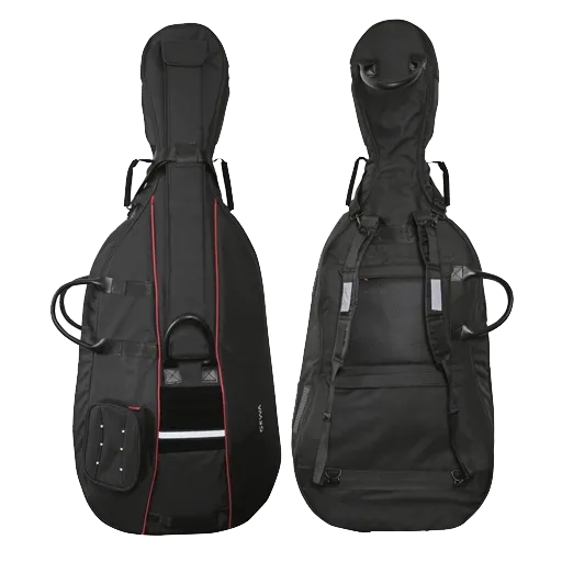 GEWA Prestige Cello Gig Bag 25mm Padding Black with Wheels - 3/4