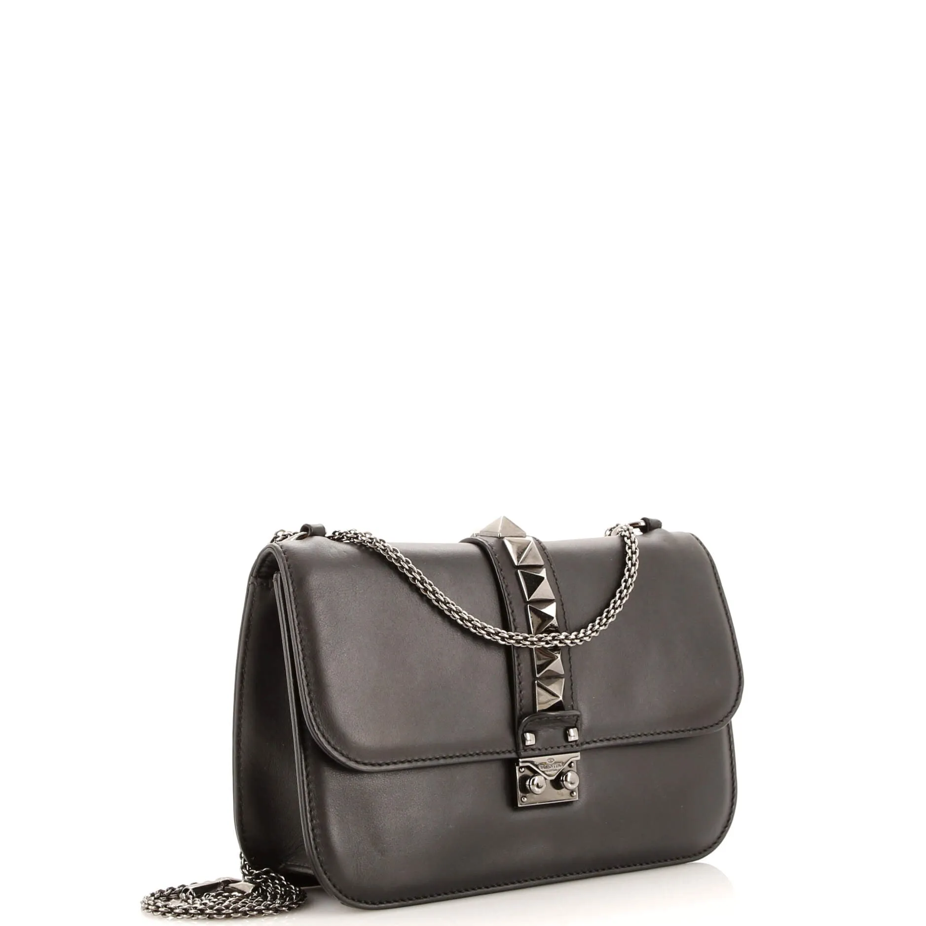 Glam Lock Shoulder Bag Leather Medium