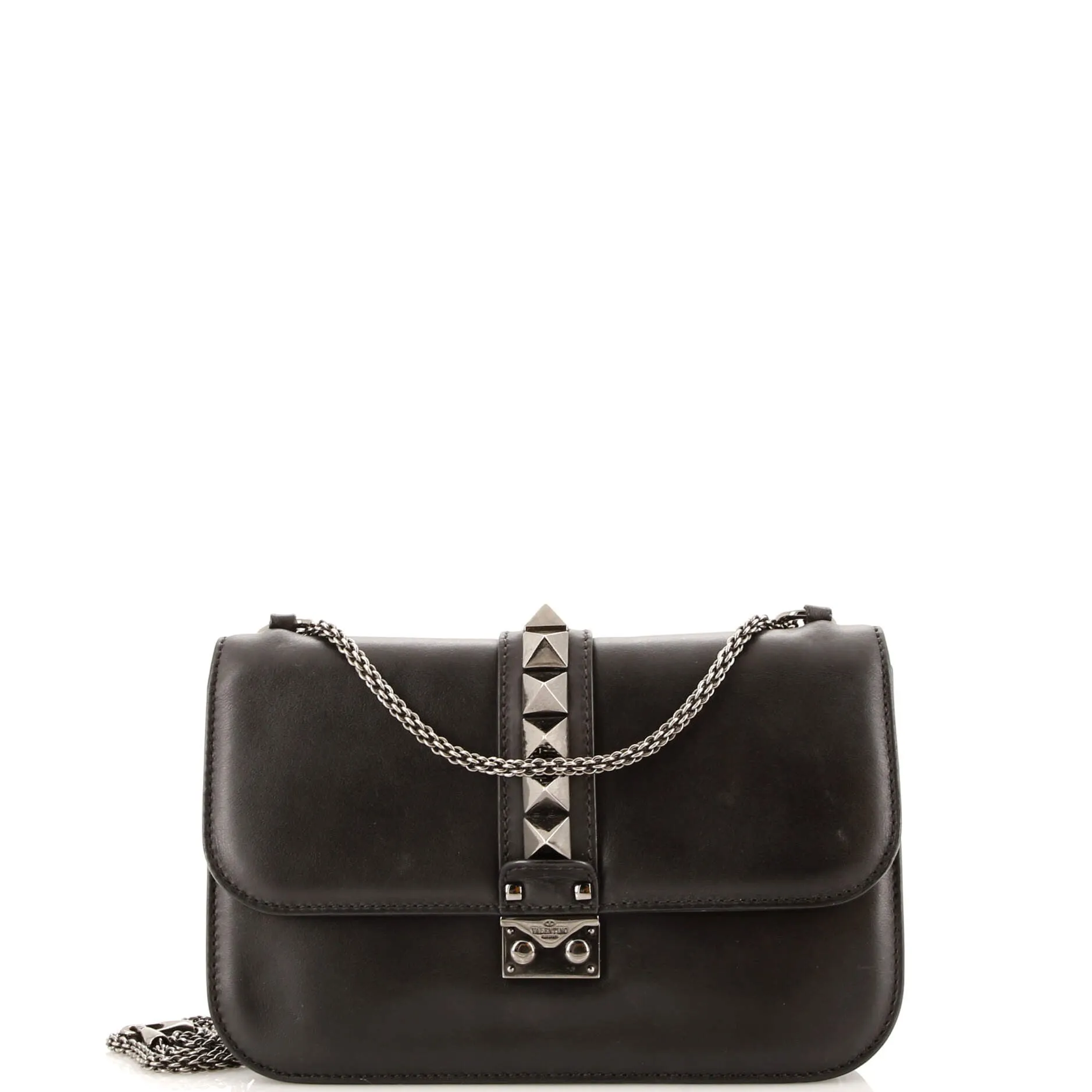 Glam Lock Shoulder Bag Leather Medium
