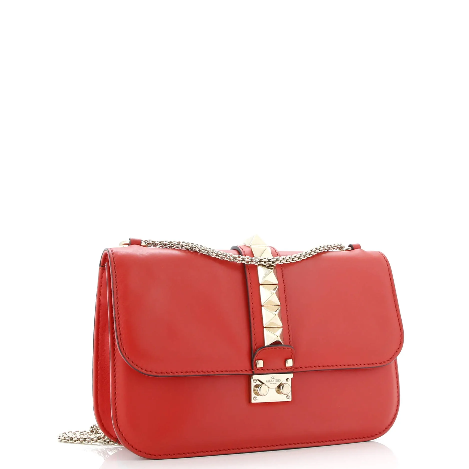 Glam Lock Shoulder Bag Leather Medium