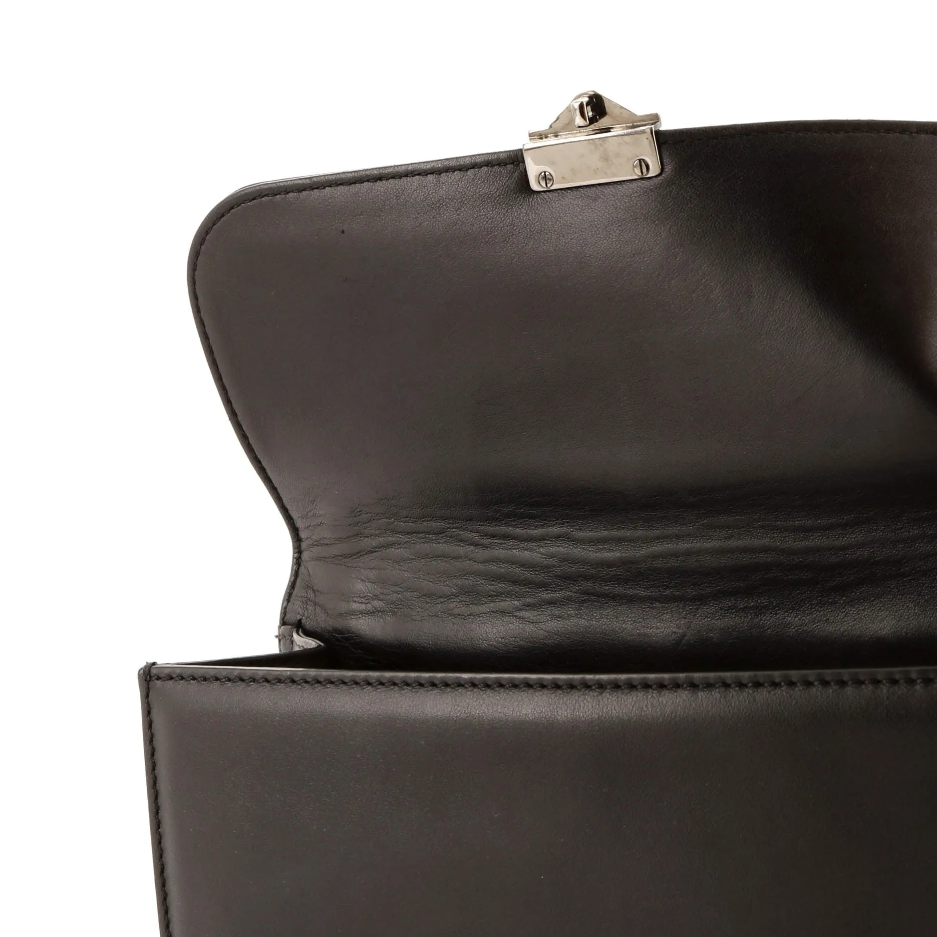 Glam Lock Shoulder Bag Leather Medium