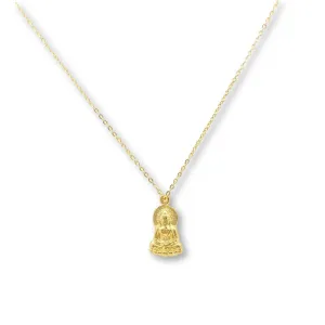 Gold Buddha Charm Necklace - 14K Gold Necklace