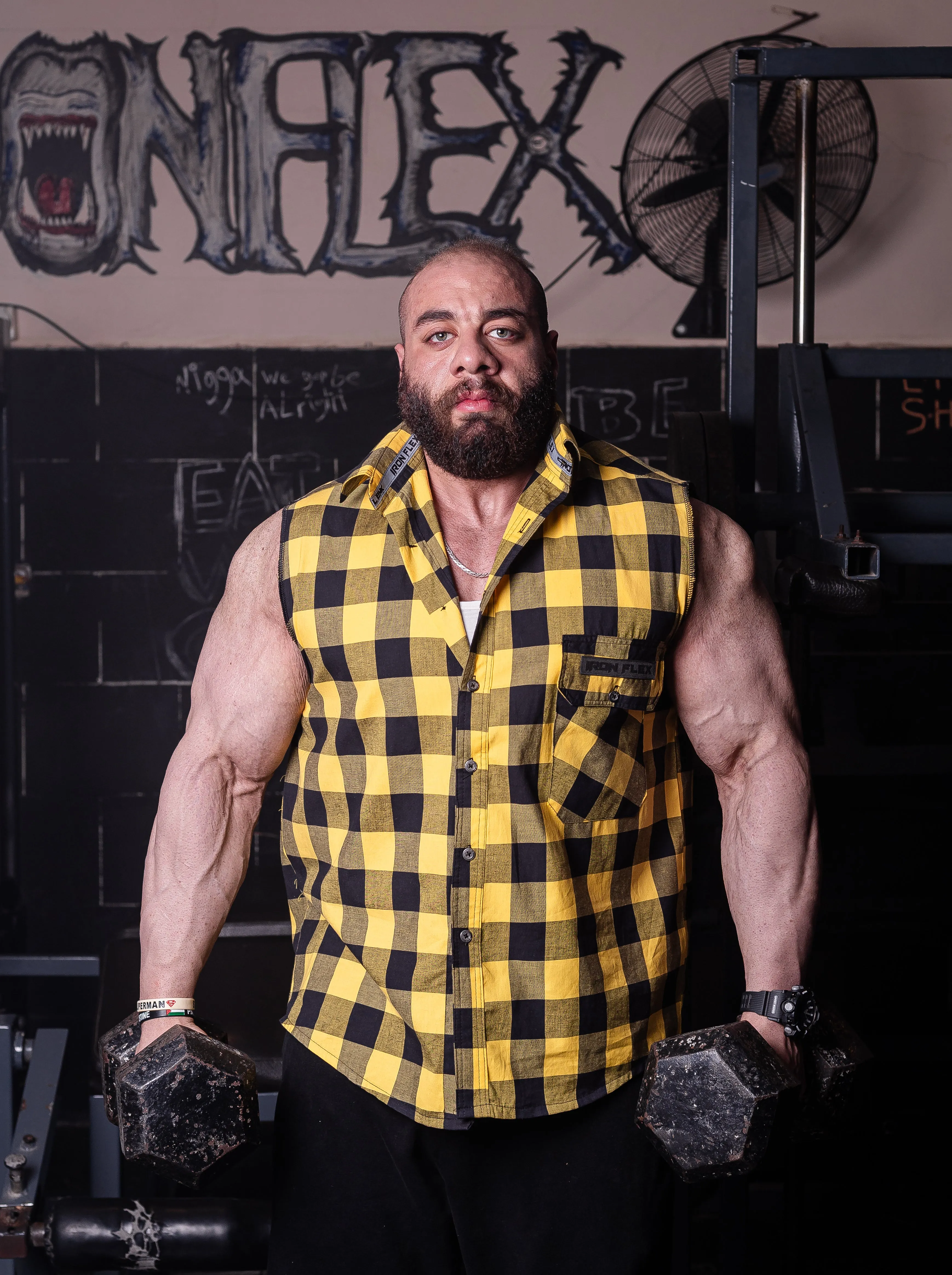 Golden sleeveless Flannel