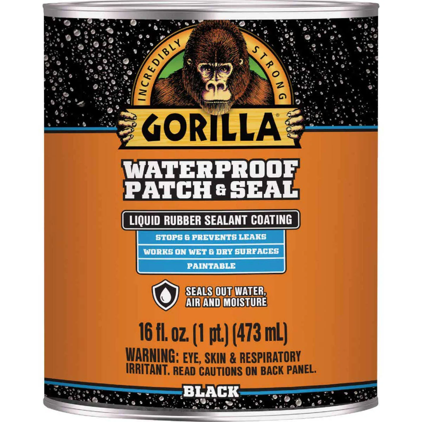 GORILLA 16oz BLACK WATERPROOF PATCH & SEAL LIQUID