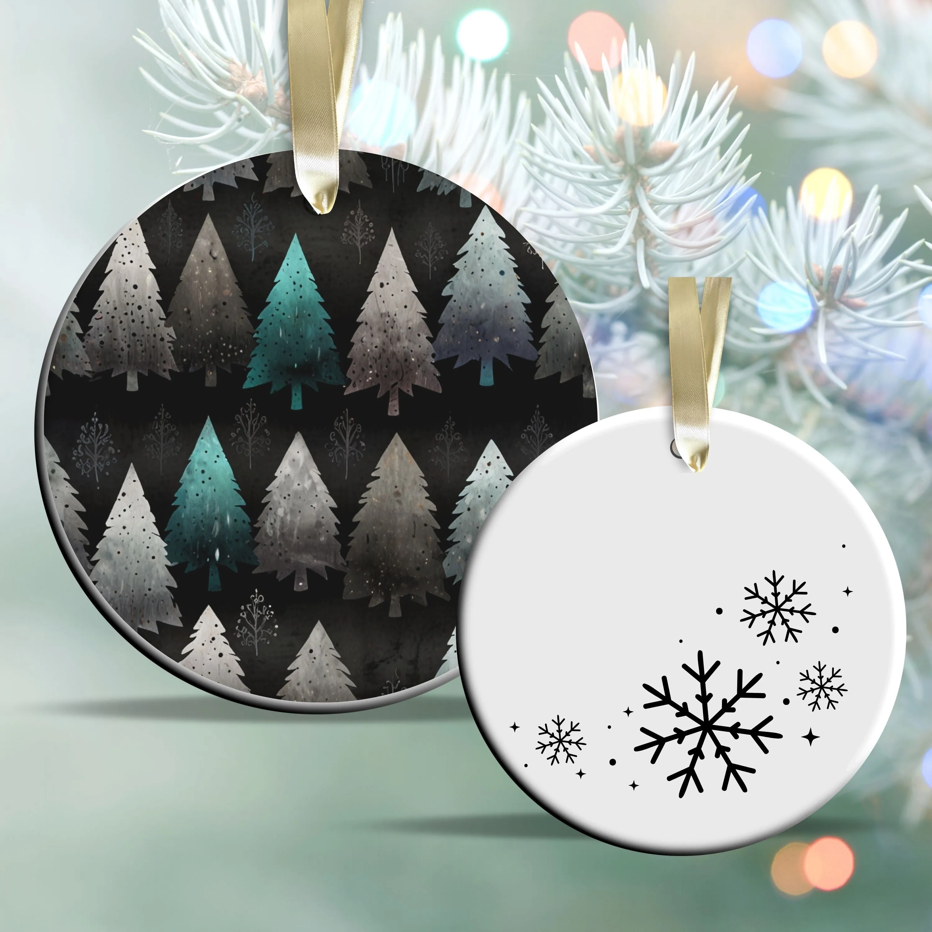 Gothic Christmas Decor Ceramic Ornament 64-05