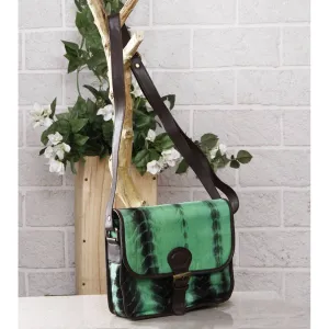 Green & Black Tie Dyed Suede Sling Bag (100000052937)
