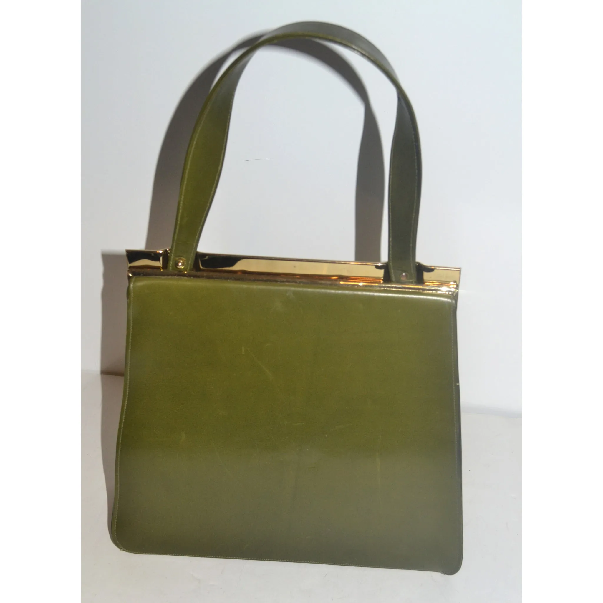 Green Leather Kelly Purse