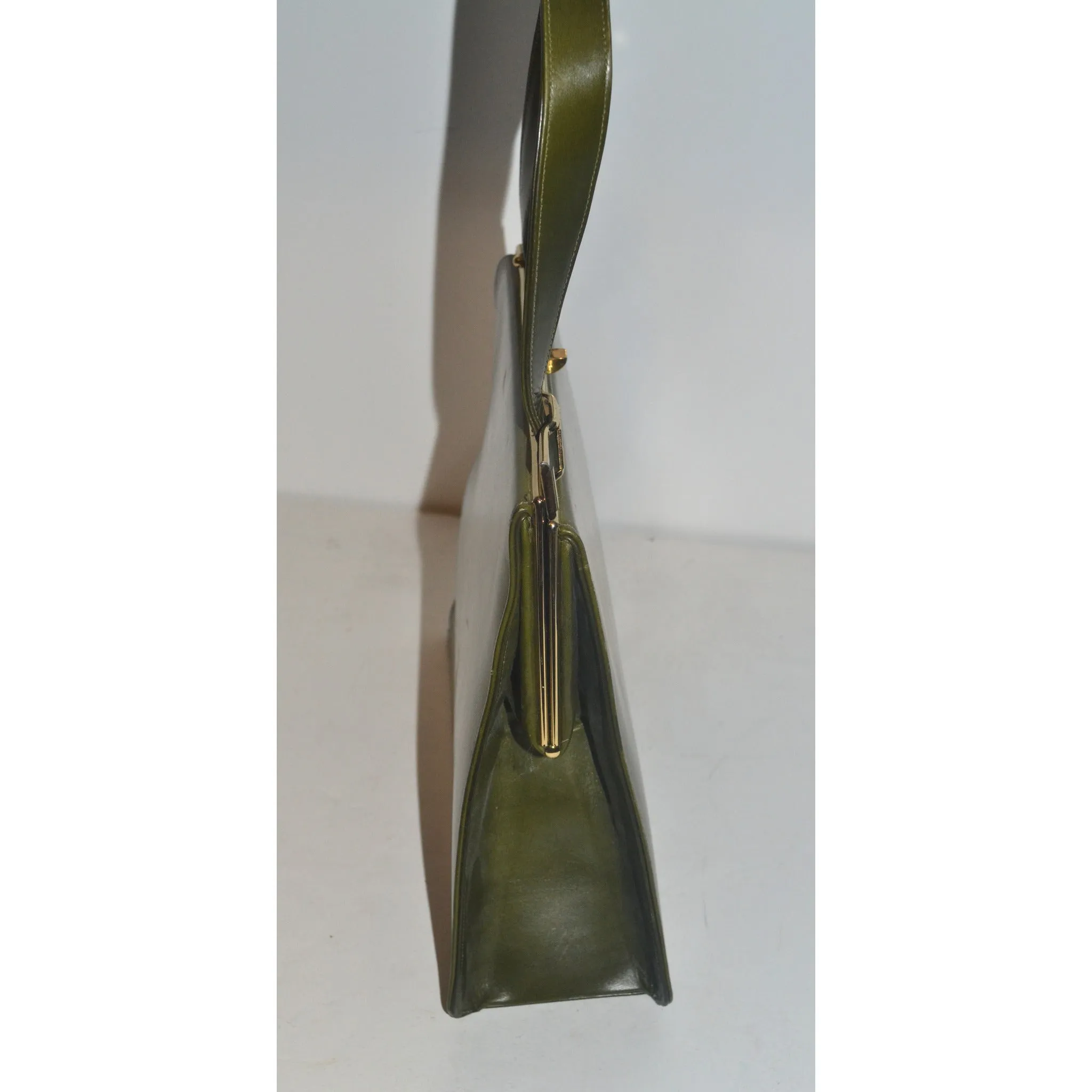 Green Leather Kelly Purse