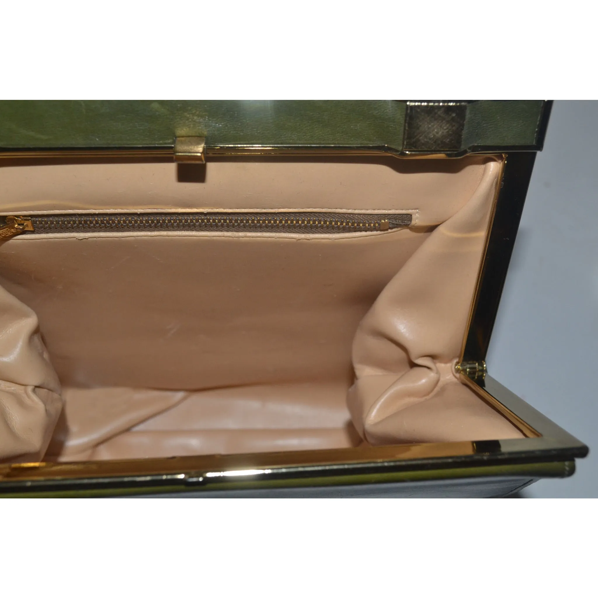 Green Leather Kelly Purse