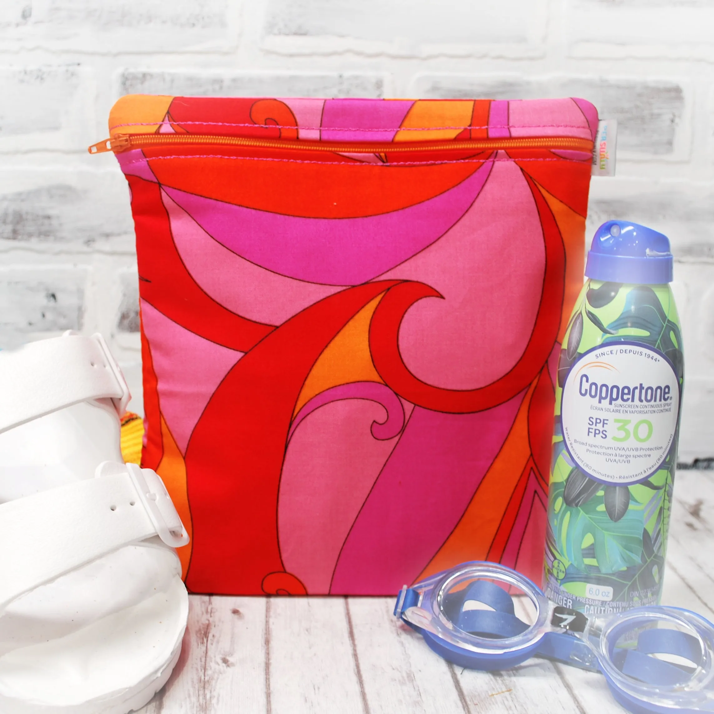 Groovy Red and Orange Personalized Reusable Bag