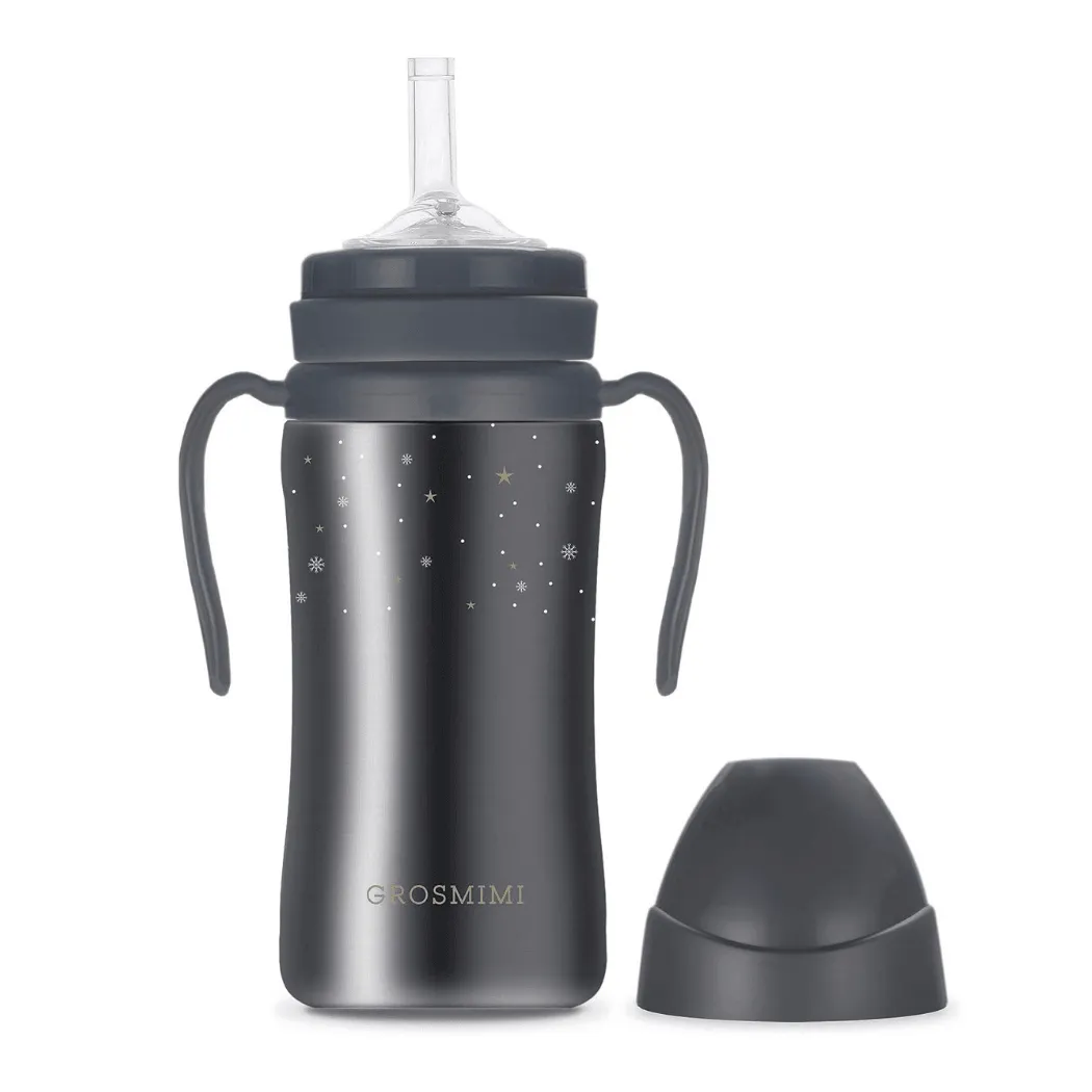 Grosmimi Stainless Straw Cup 200ml Gold brown