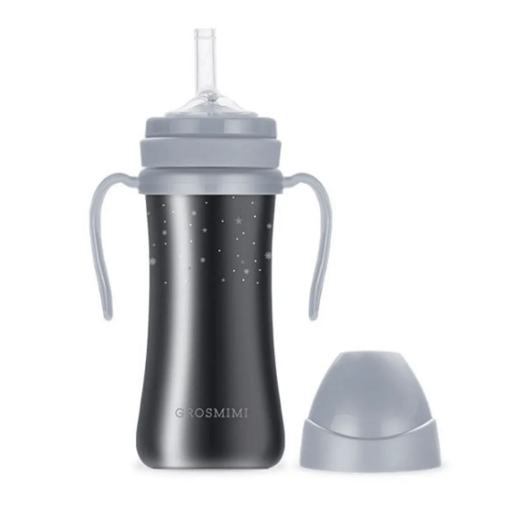 Grosmimi Stainless Straw Cup 200ml Gold brown