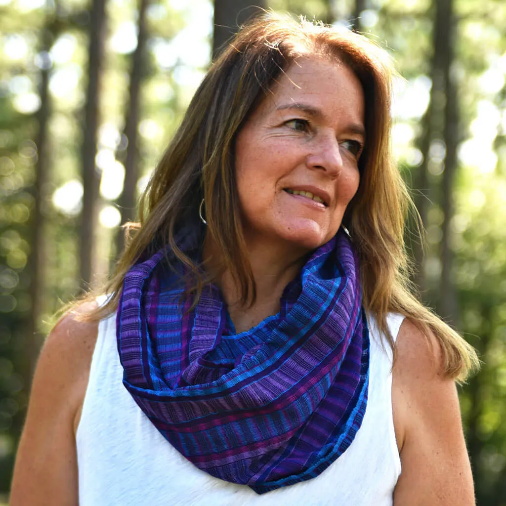 Hand Woven Infinity Scarf | Atitlan Evening