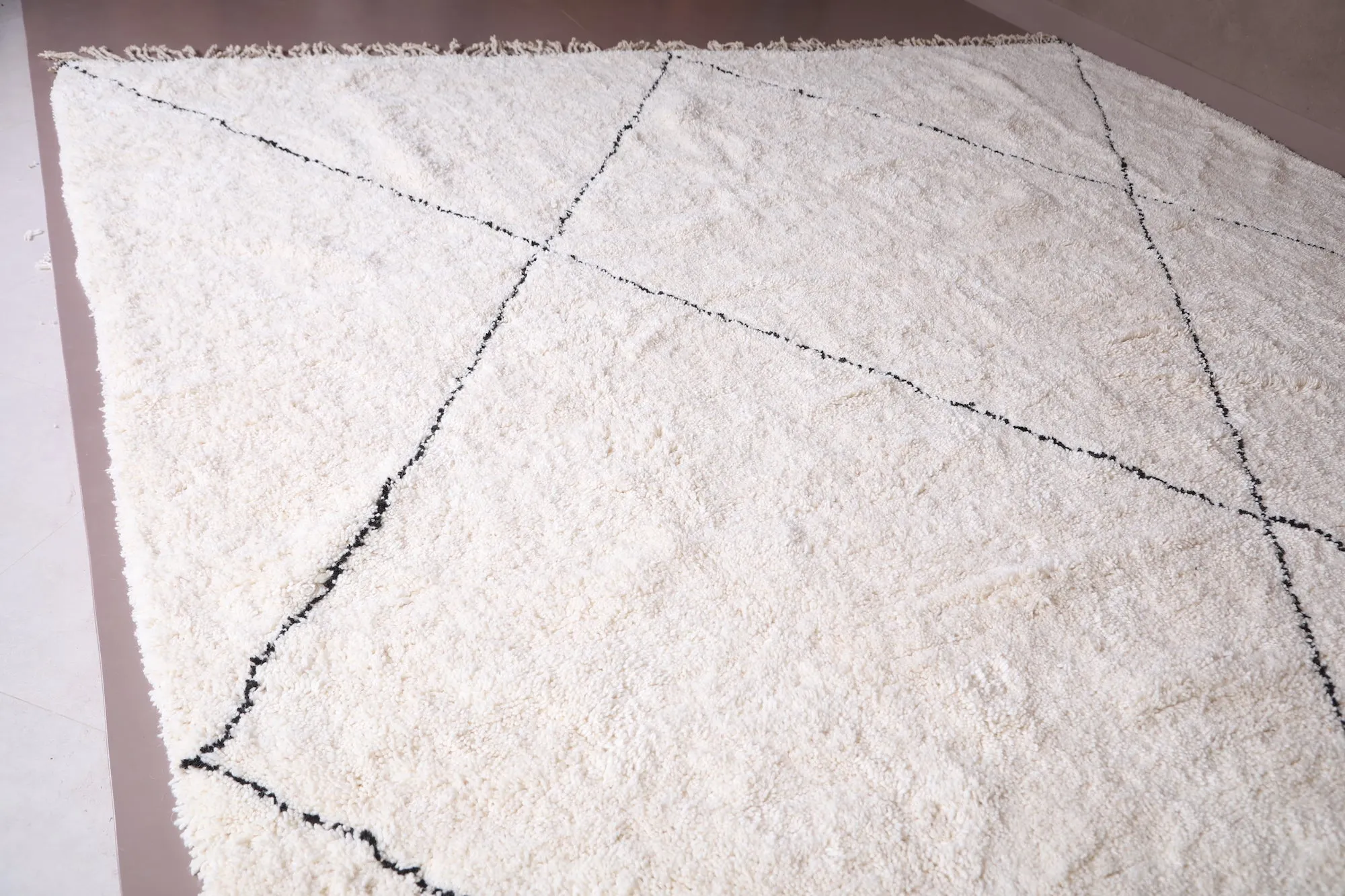 Handmade beni ourain Moroccan rug - Wool berber rug - Custom Rug