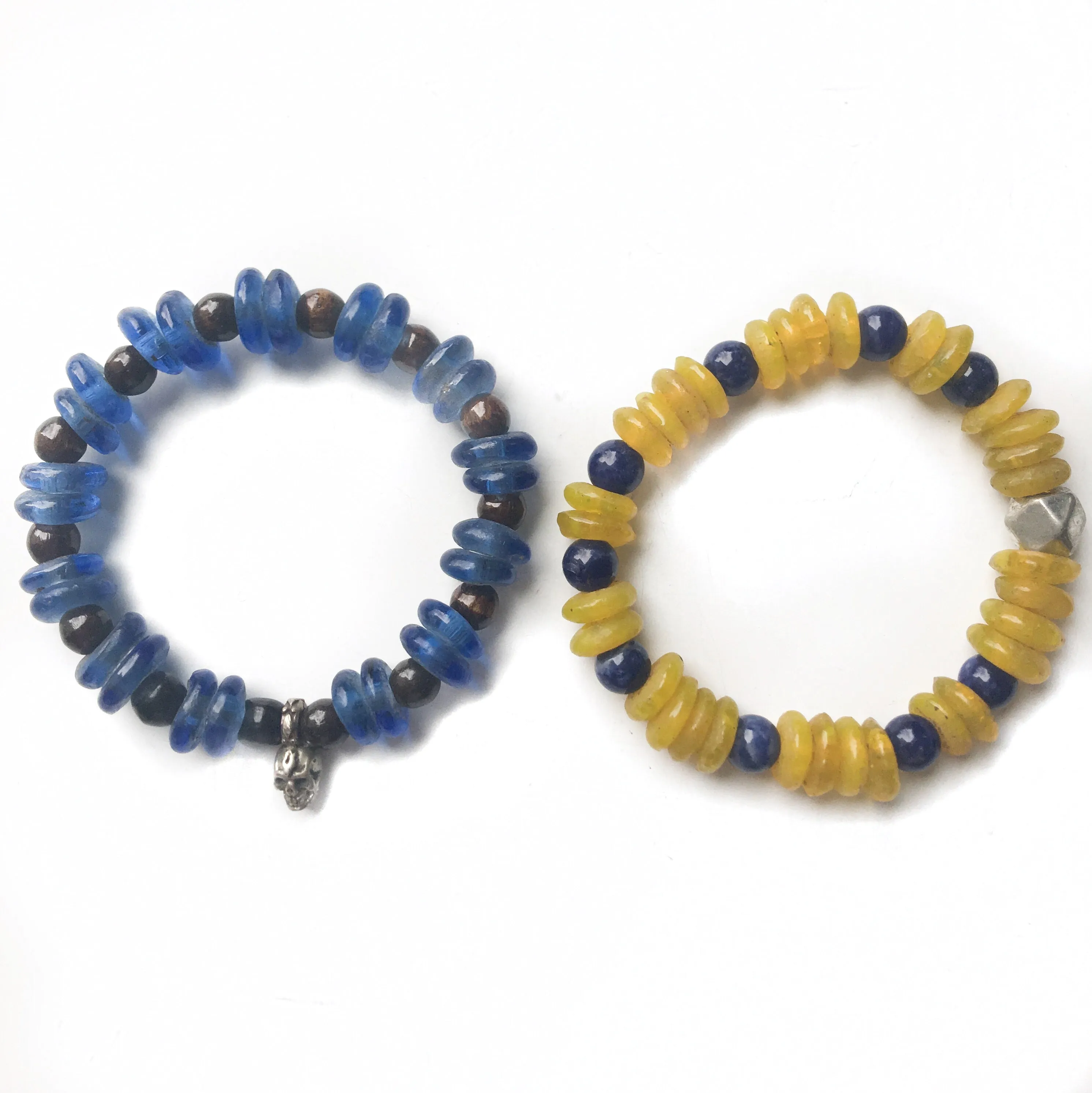 Handmade GlassBead Bracelet Pair