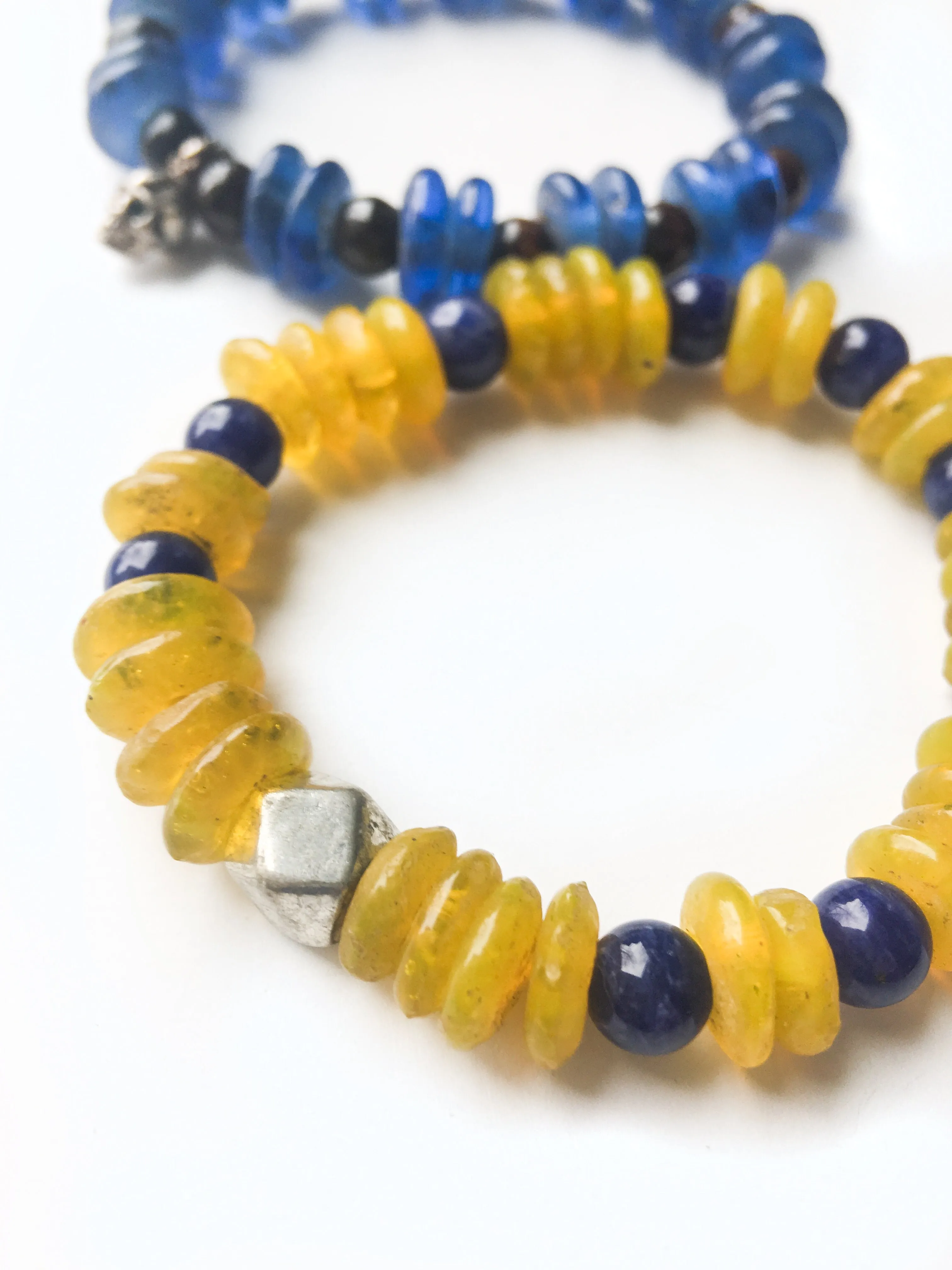 Handmade GlassBead Bracelet Pair