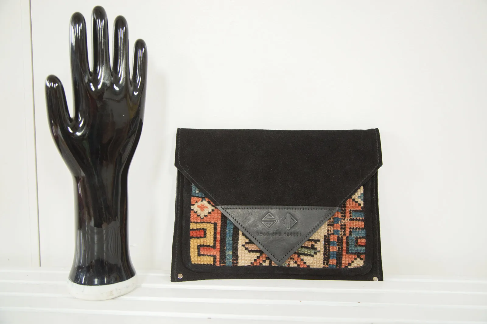Handmade Rug Fragment Clutch