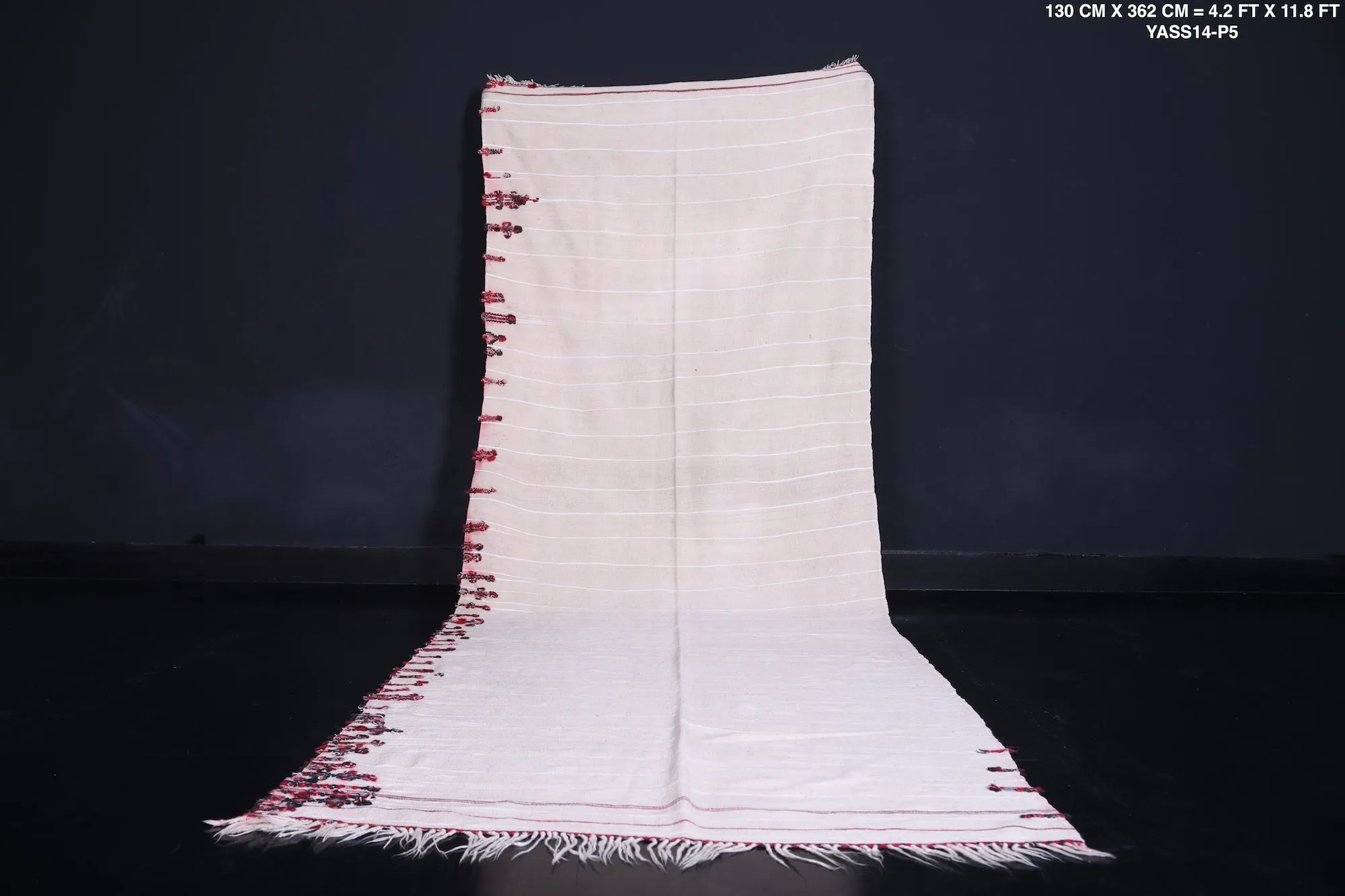 Handwoven Kilim 4.2 FT X 11.8 FT – Elegant Runner Rug